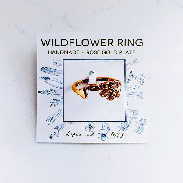 Wine Country Wildflower Ring - Rose Gold