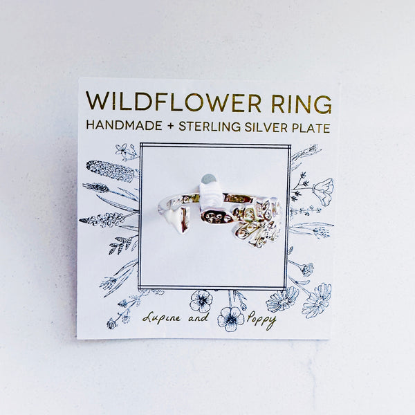 Wine Country Wildflower Ring - Silver