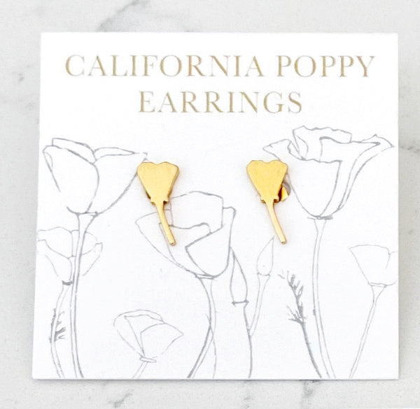 California Poppy Earrings - Olive and Poppy