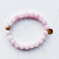 Barrel Bead Bracelet - Rose Quartz